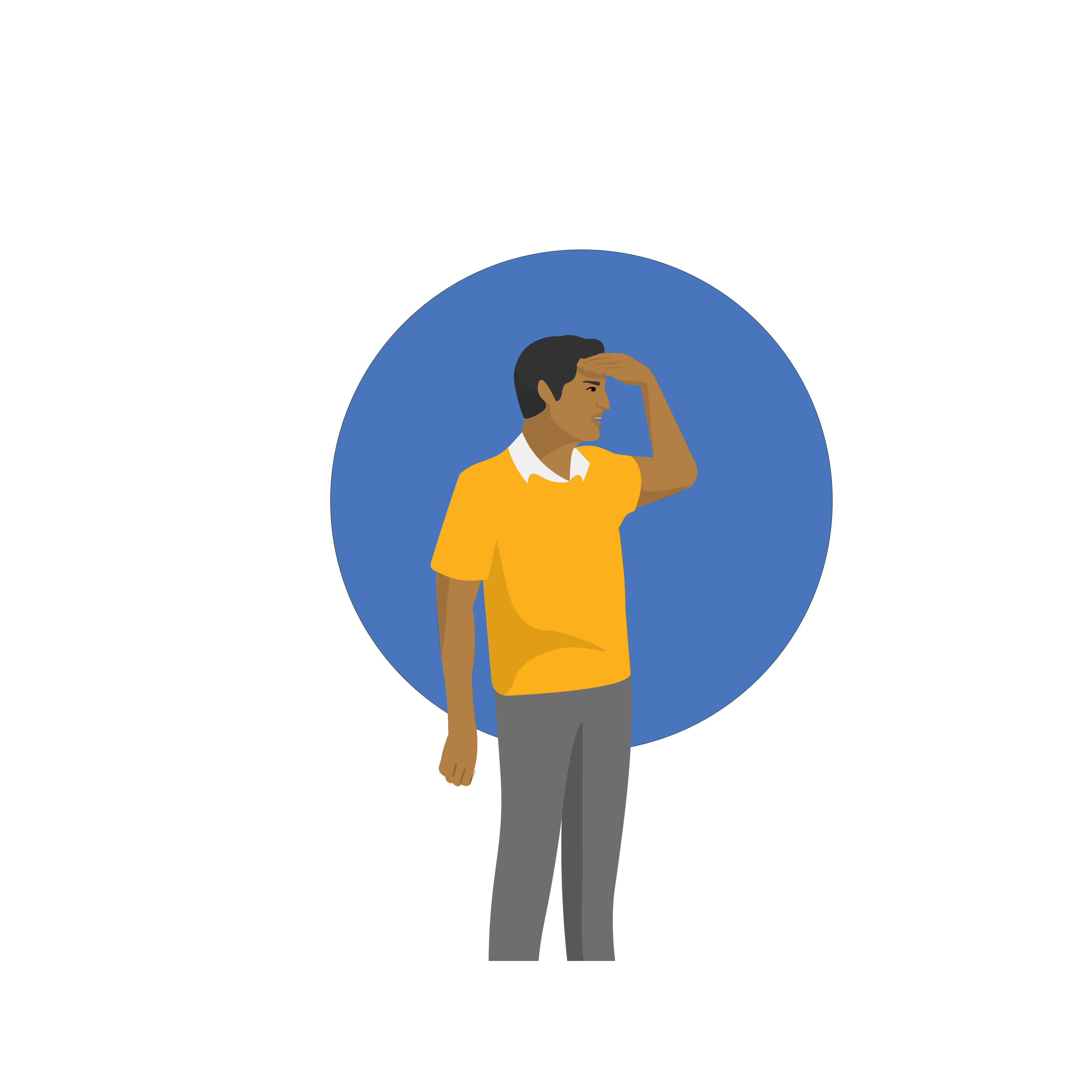 Man see at horizon illustration