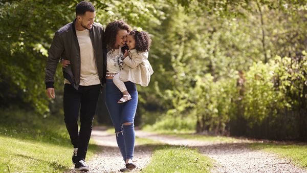 Family on a walk