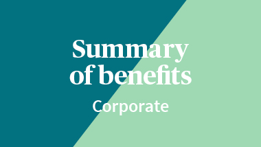 Summary of benefits for Corporate customers