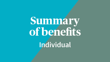 Summary of benefits for individual customers