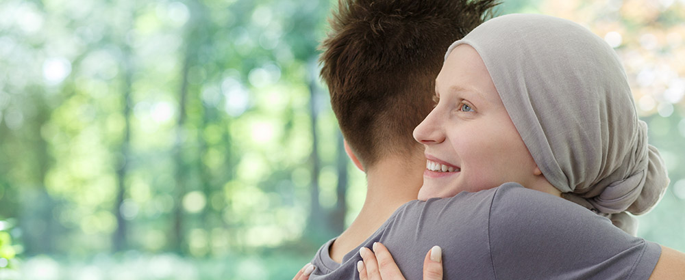 Female cancer patient with son