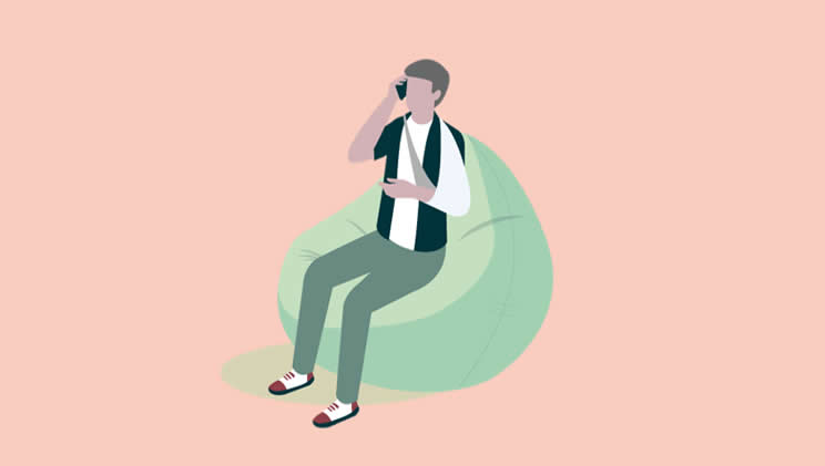 Illustration of lady on phone