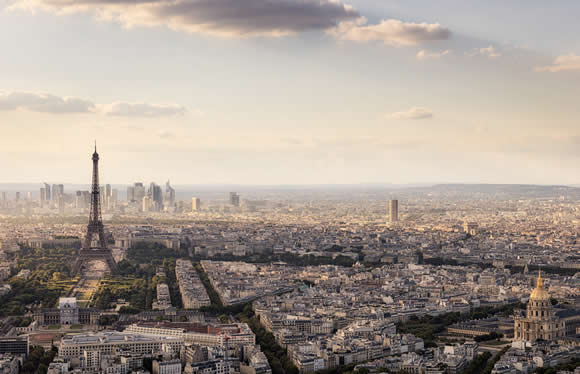 Picture of a view overlooking Paris