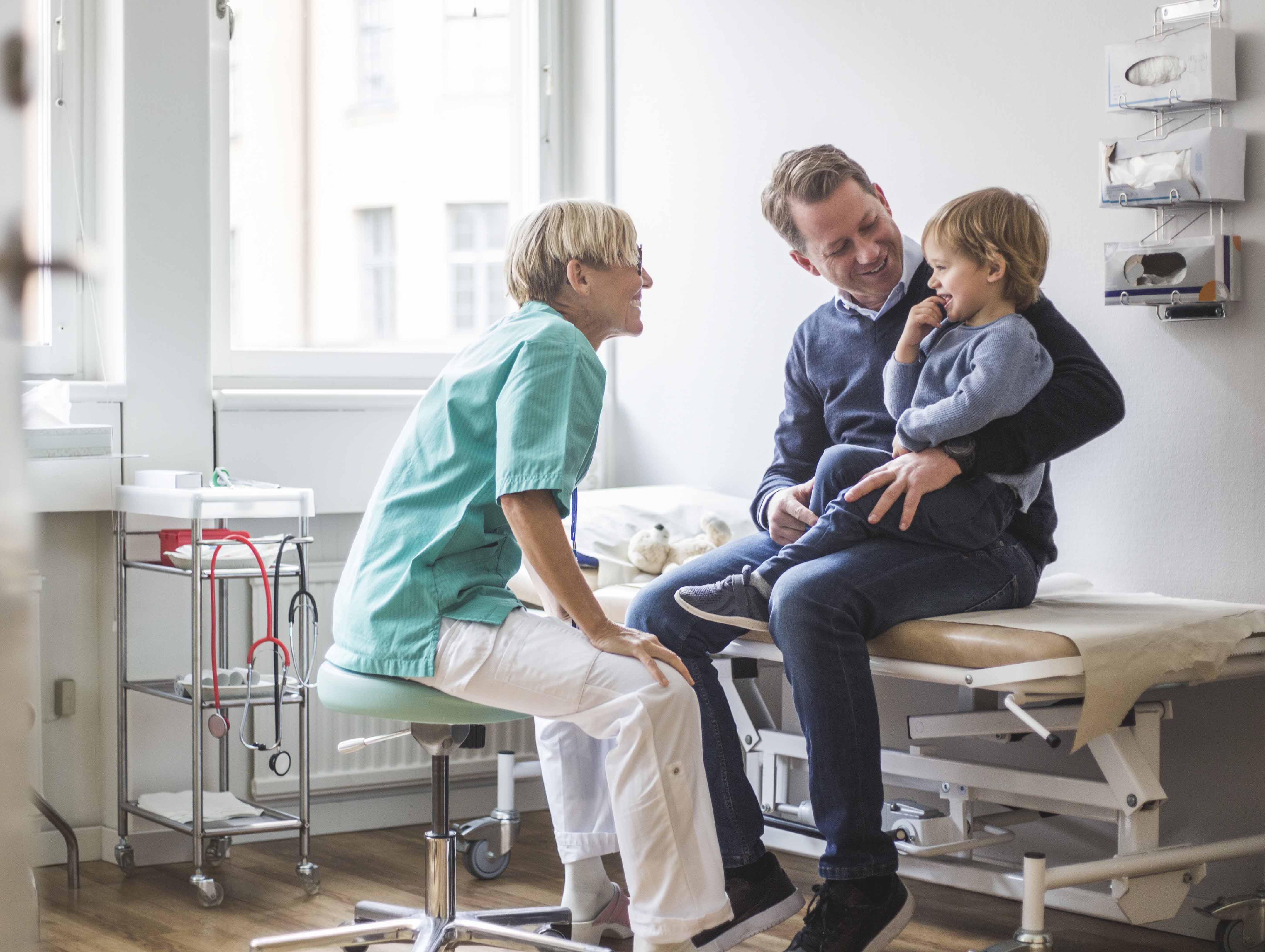Doctor with child patient