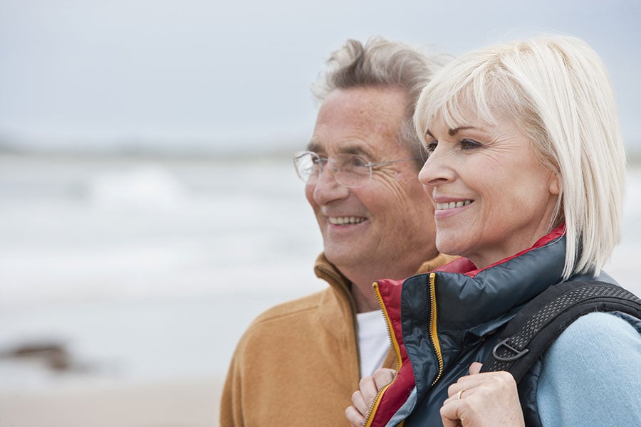 Man and woman by the sea