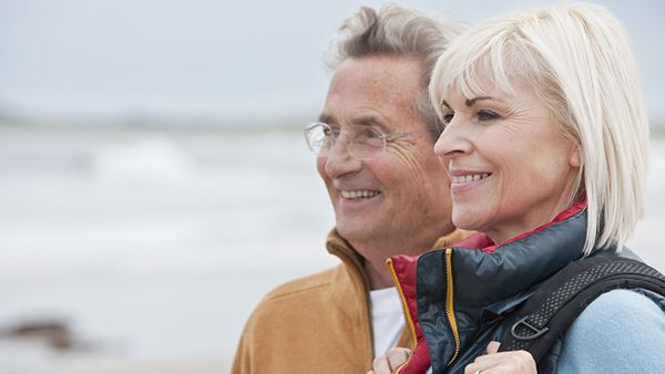 Man and woman by the sea