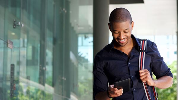 Man looking at his phone