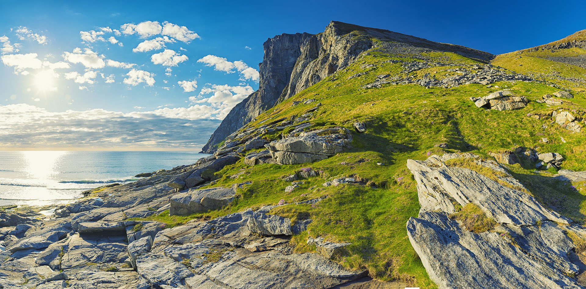 green stoney Norwegian coastline