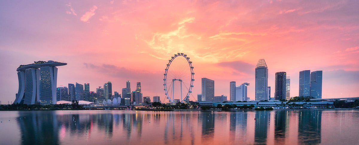 Singapore at sunset
