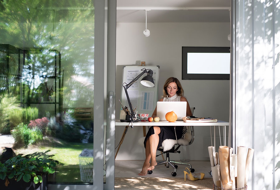 lady working on laptop