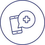 Mobile phone virtual doctor icon