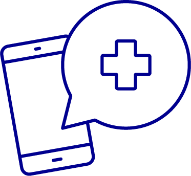 Mobile phone virtual doctor icon