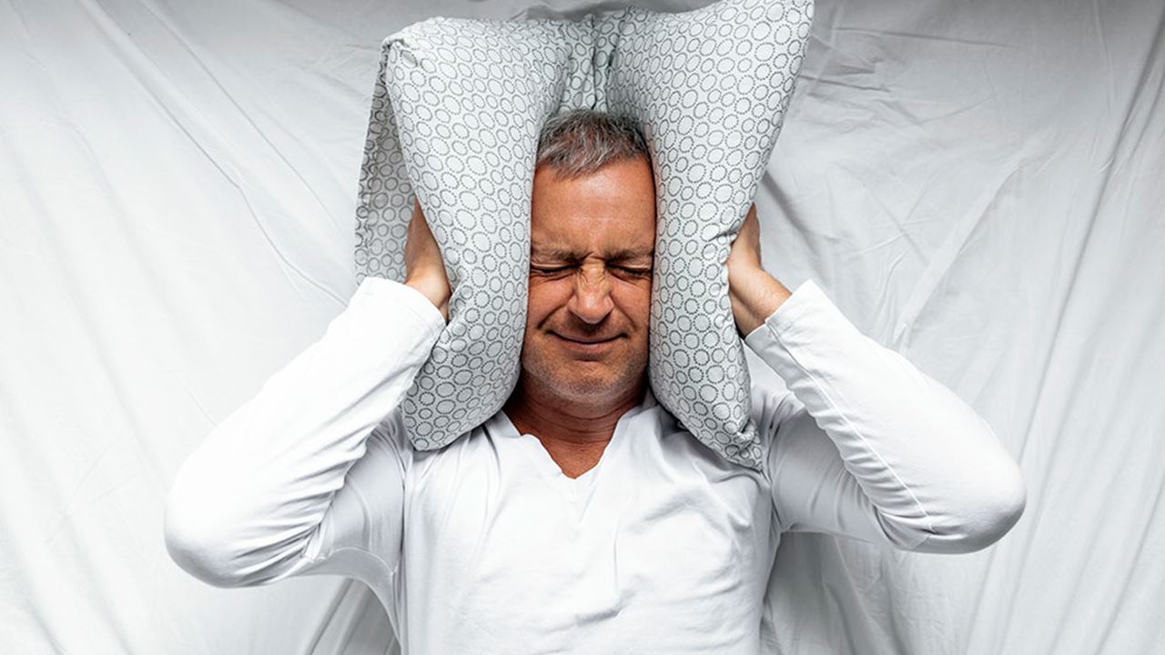 Visably stressed man
