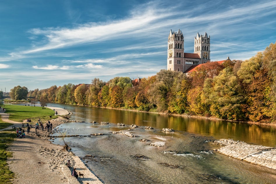 An old church in a German landscape