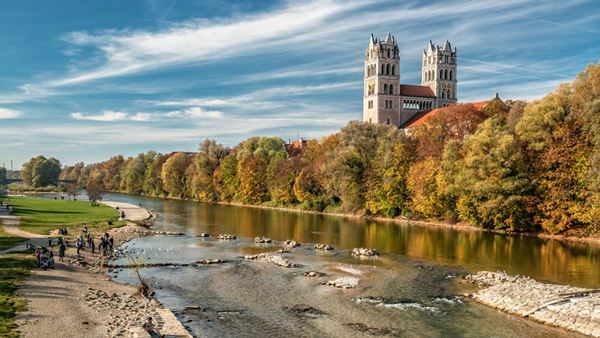 An old church in a German landscape