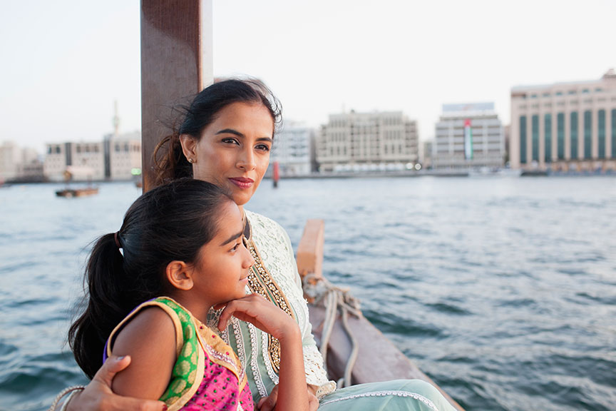 Mother-and-daughter-enjoying-their-time