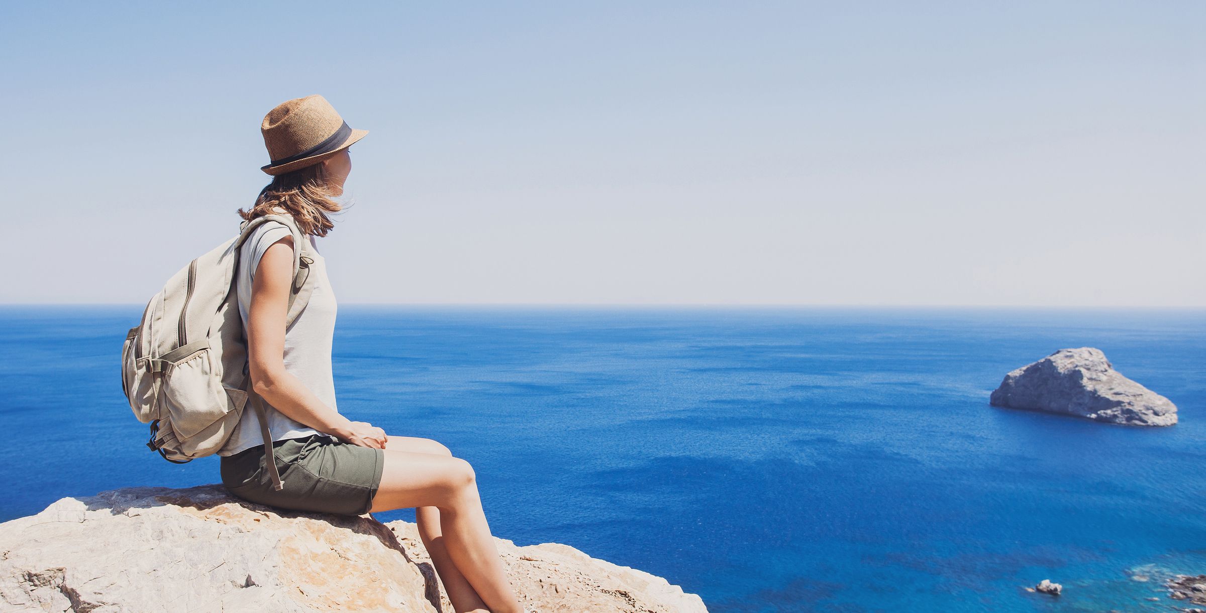 Lady looking out to sea