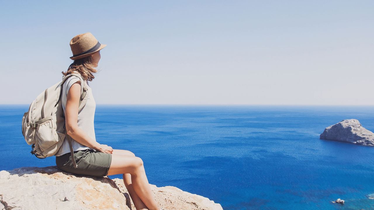 Lady looking out to sea