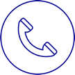 Phone in blue circle icon